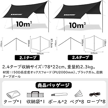 Amazon.co.jp: Naturehike Blackdog タープ 拡張可能 99.99%紫外線遮断