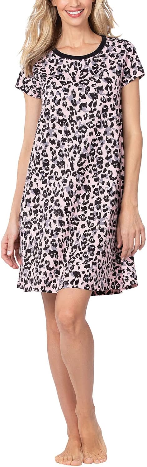 PajamaGram Sleep Shirts For Women - Short Nightgowns For Women, 100% Cotton