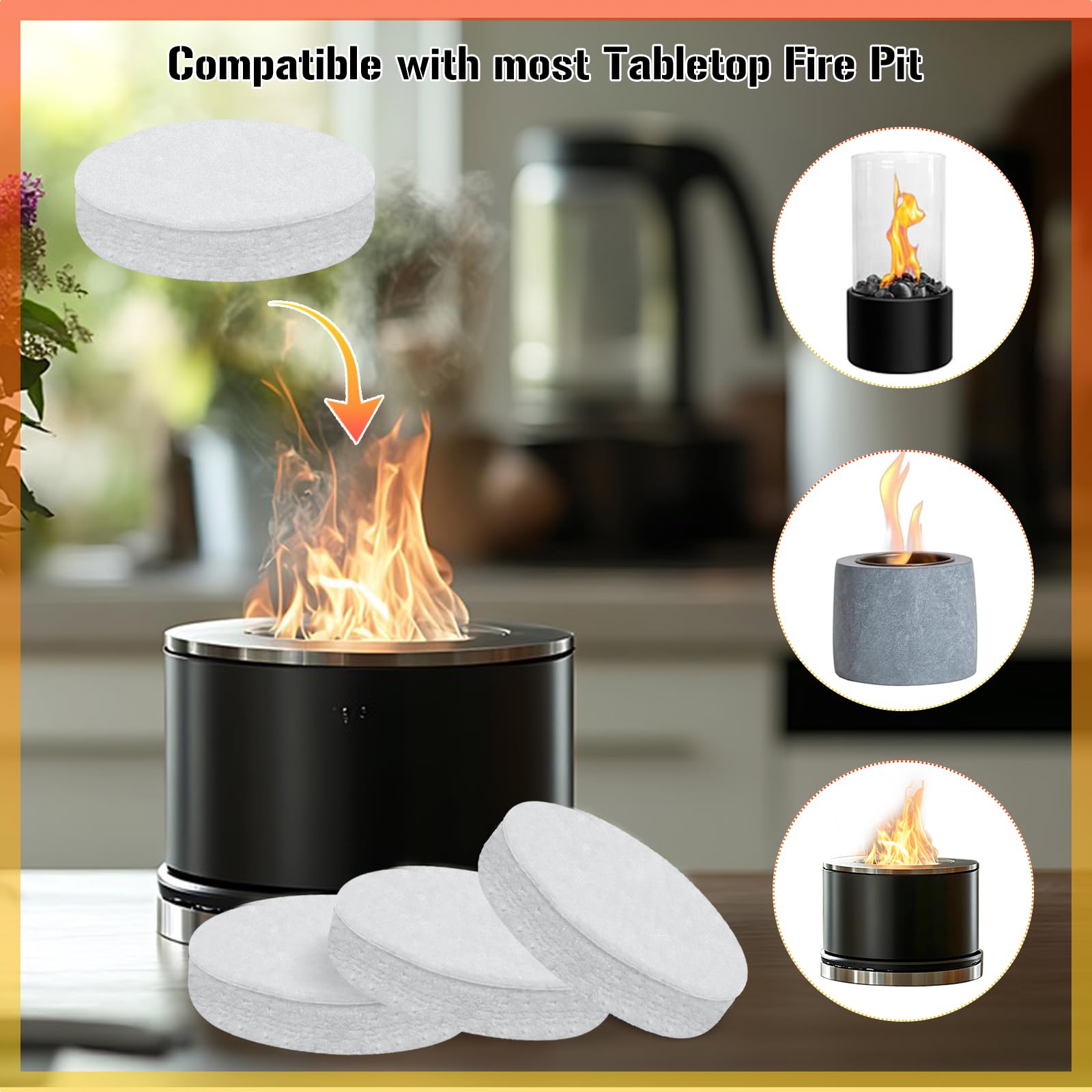 MISIQIMA 12 Keramikwolle Für Bioethanol-Kamine - Gleichmäßiger Abbrand