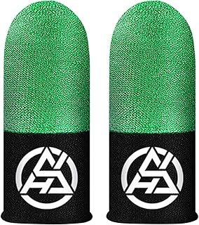 指サック ゲーム 指サックゲーム用 スマホ指サック ゲーム用 ゲーミング指サック ゲーム用指サック スマホ ゲーム 銀ファイバー導電 高感度タッチ 夜光デザイン 手汗防止 超薄型 携帯便利 スマホ・タブレット対応 2枚セット