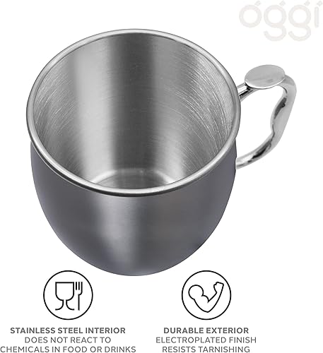 Vista 3 de Oggi Taza de acero inoxidable Moscow Mule - 20 oz, gris pizarra Gris (Slate Gray)