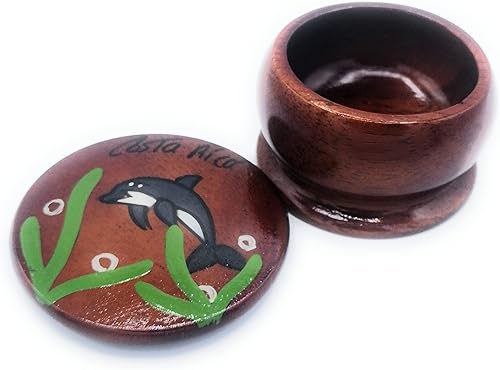 Miniatura 5 de Joyero de madera - Decoración pintada a mano - Juego de 1 joyero auténtico de la selva tropical costarricense - Artesanal - Estuche de