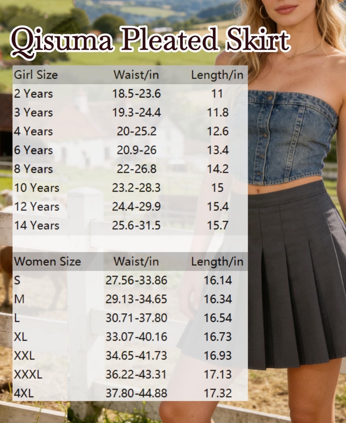 Womens Girls Pleated Skirt School Uniform Skorts High-Waisted A-line Skirt with Built-in Shorts Athletic Casual Skorts