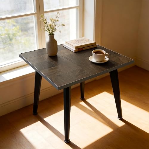 24" Square Coffee Table for Living Room, Handmade Chessboard Top