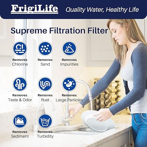 Miniatura 2 de Cartucho de filtro de agua de sedimentos de cuerda de 5 micrones de 10 x 2.5 pulgadas para filtro de pozo, reemplazo universal con cualquier unidad