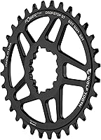 Vista 2 de Wolf Tooth Platos elípticos ovalados para bicicleta de montaña de montaje directo para bielas SRAM (30 dientes, Drop-Stop ST, PowerTrac, Boost, MTB)