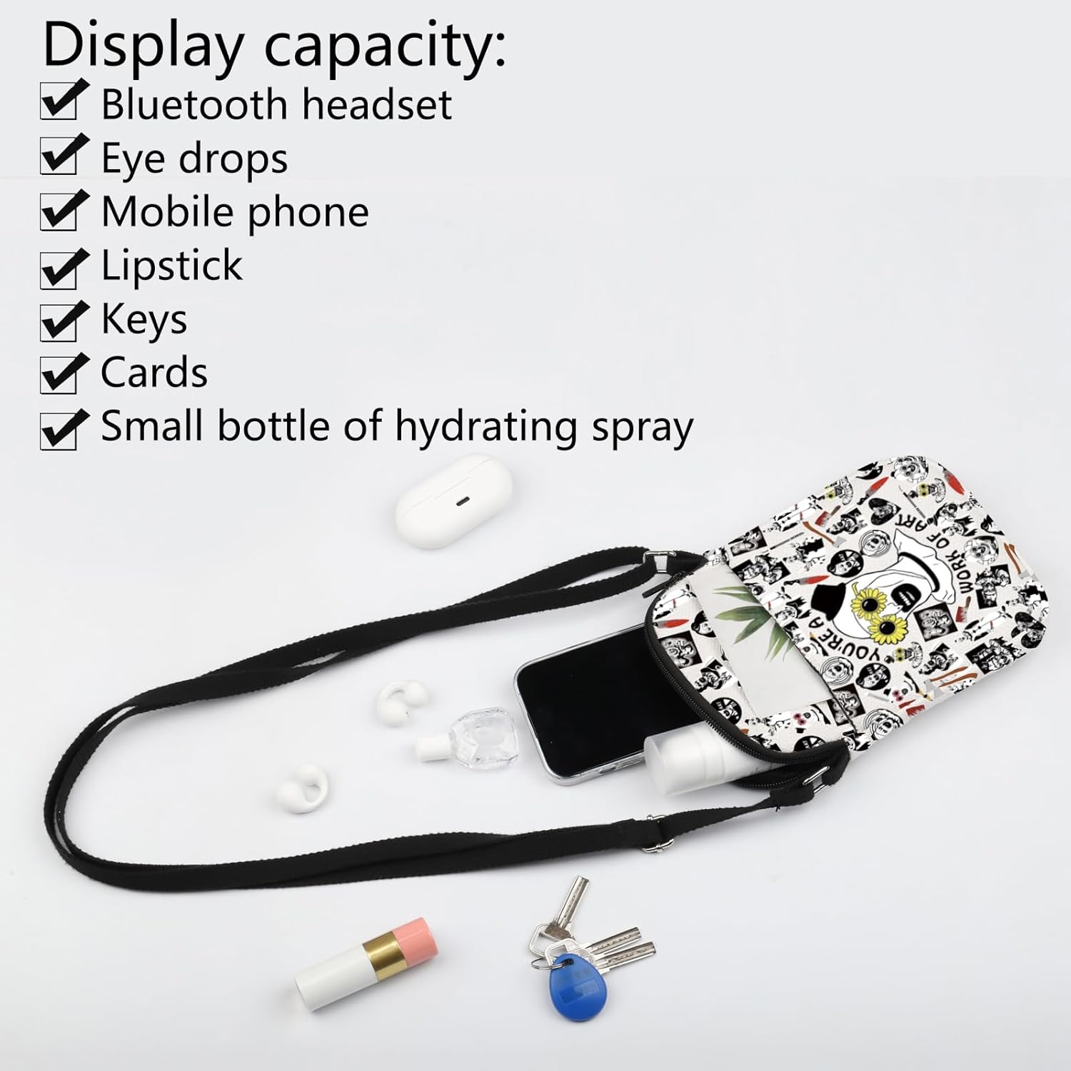 Funny Horror Movie Gift Movie Fan Merch Crossbody Bag Horror Movie Merch Killer Messenger Bag (Art CB) - Image 6