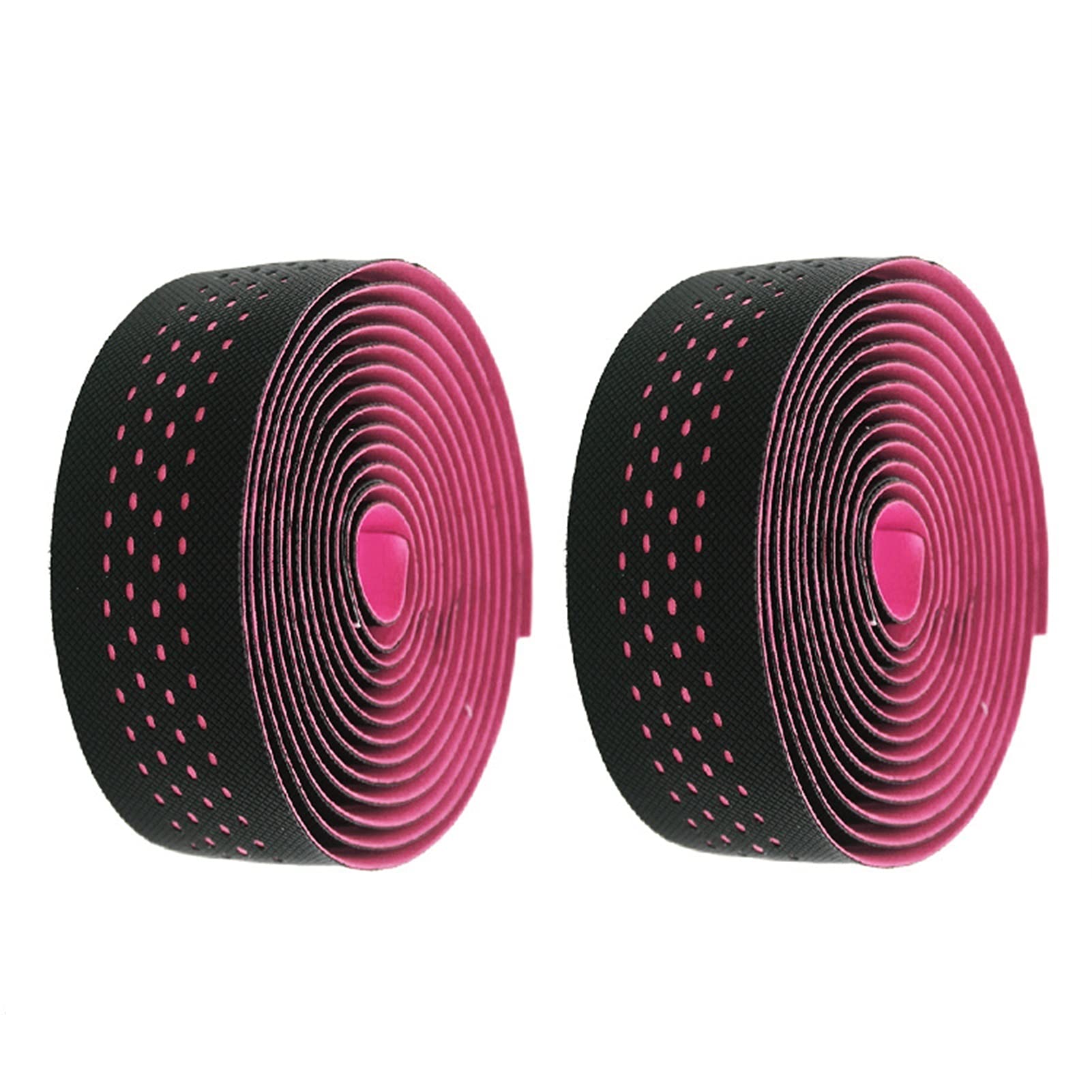 owijka na kierownicę rowerową, Taśma na kierownicę roweru Korek EVA PU Profesjonalna tłumiąca drgania owijka antywibracyjna z 2 korkami(Pink)