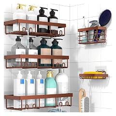 ljjymx Adhesive Shower Caddy Organizer Shelves Rack- 5 Pack Corner Bathroom Storage Organization Home Kitchen Decor Inside RV