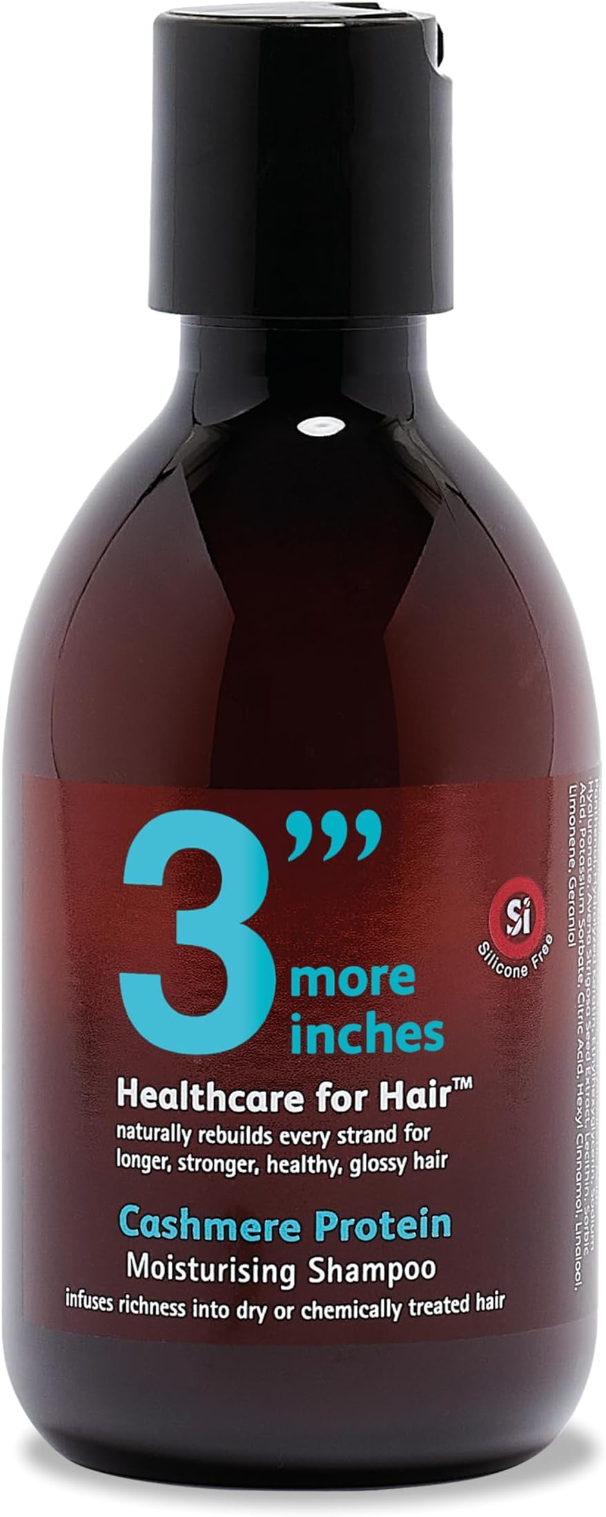 3'''More Inches Cashmere Protein Moisturising Shampoo 250ml - Hydrating Shampoo for Dry, Frizzy Hair - Silicone & Sulfate Free - Hair Care by Michael Van Clarke