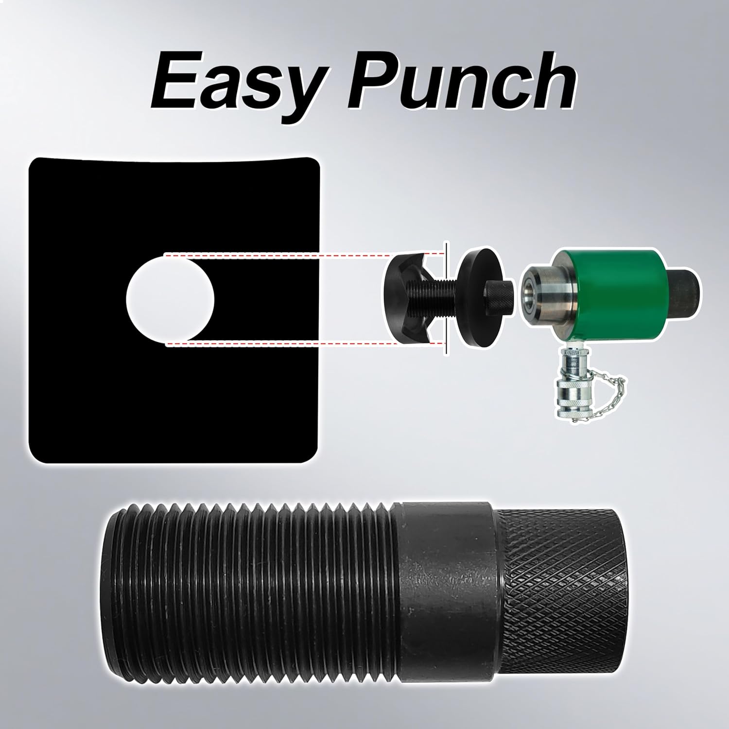 Hydraulic Punch Sleeve 1557AA Replacement for Greenlee 1557AA,Compatible with Slug-Buster,Slug-Splitter Punches and Punching Machine Replacement Draw Studs. Update