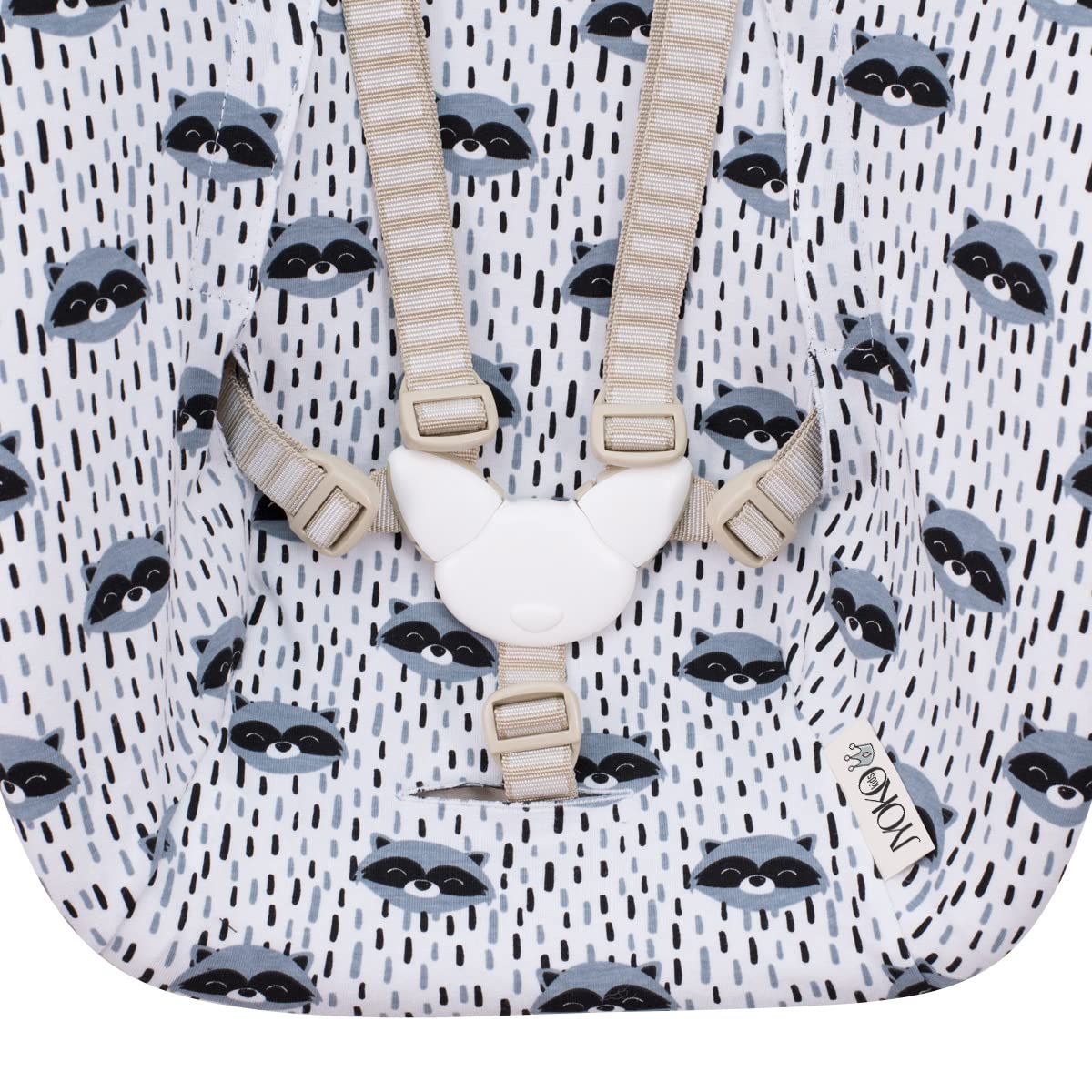 JYOKO Kids Funda de Algodón Compatible con Stokke Newborn (Raccoon)