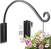 Qiang Ni Heavy-Duty Plant Hanger - 16 Inch 40lb Metal Wall Mount Plant Bracket for Indoor Outdoor Hanging Bird Feeders, Flower Baskets, Lanterns