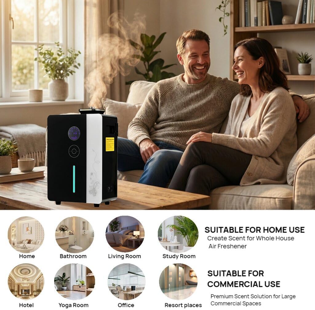 Diffuser - WiFi Air Machine for Home & Commercial Use, Covers 7500 sq. ft., Waterless Cold- Air Nebulizing HVAC Oil Diffuser for Large Room, Hotel, Spa, Office - Image 2