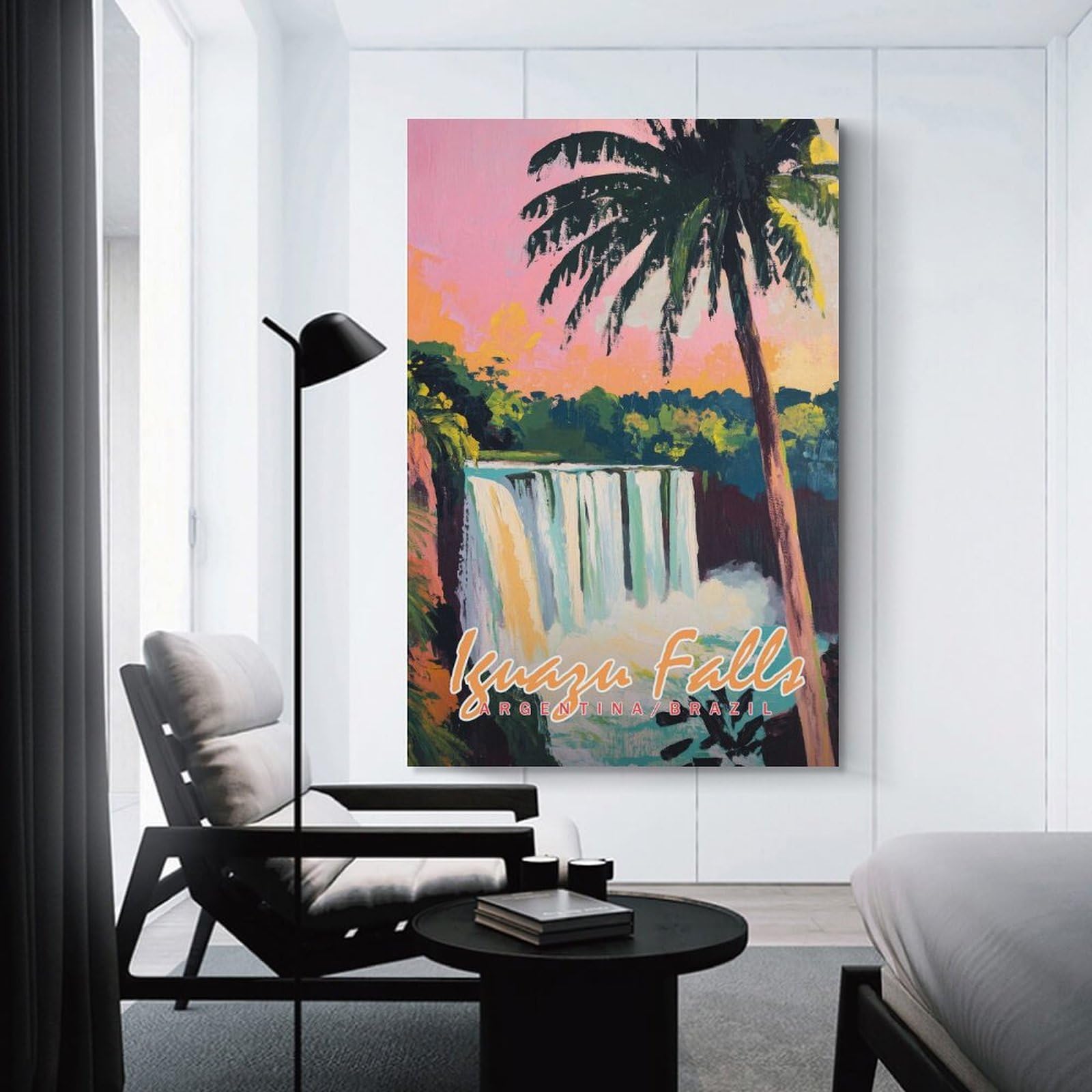 Junmoney Unframe-Style-3 Iguazu Falls Painting Home Decor Wall Art 20X30inch(50X75cm), For Office, Study Or Home Workspace, Home Office Artwork With Decorative Appeal