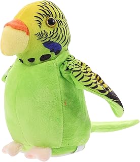 ibasenice Pet Talking Parrot Repeats What You Say Plush Animal Toy Electronic Parrot Toy