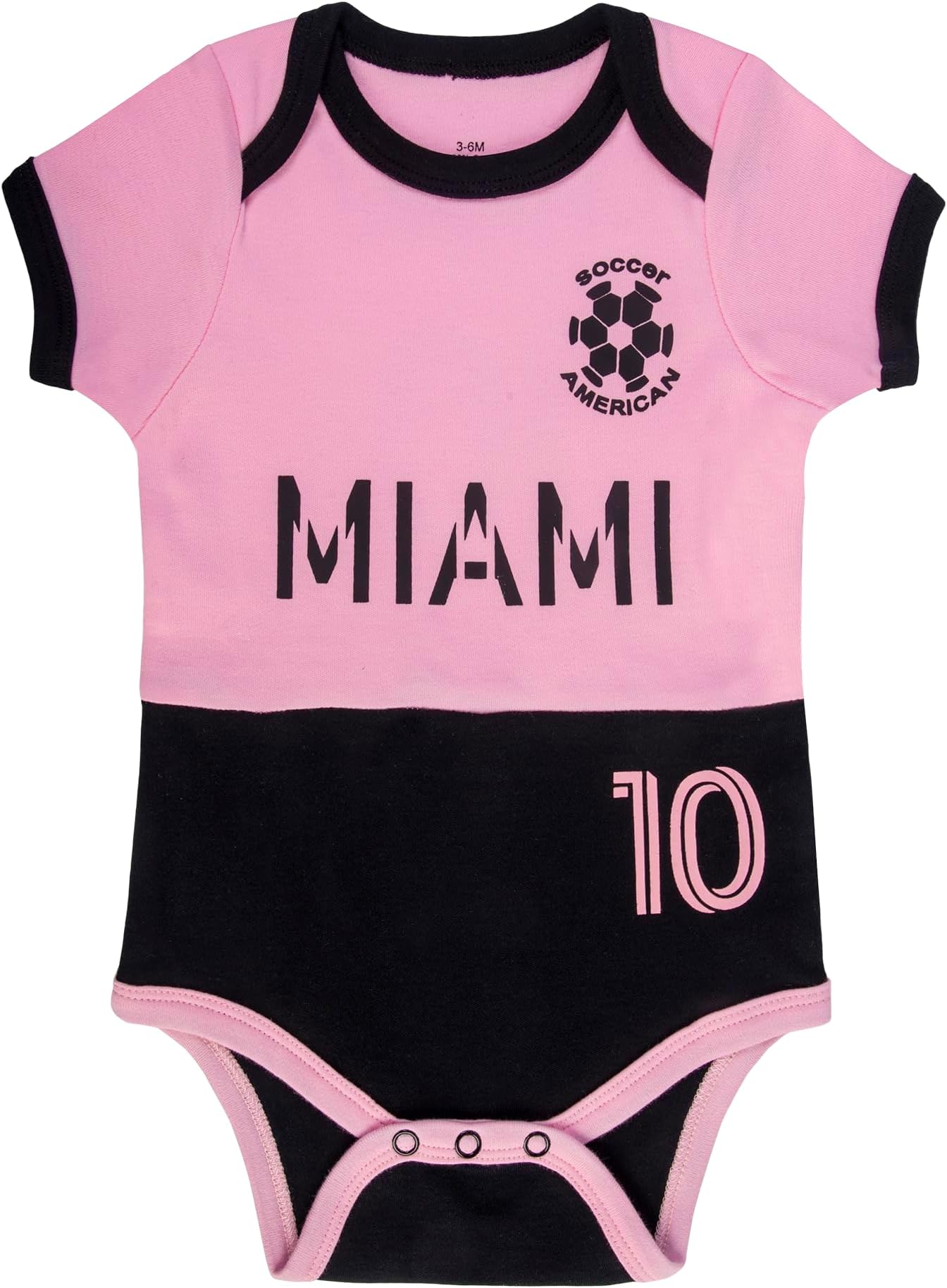 CninsSoccer Baby Jersey Pink Mia-mi Football Jersey Outfit #10 Infant Soccer Clothes for Boys & Girls (CN-MA, 3-6M), Cn-ma, 3-6 Months