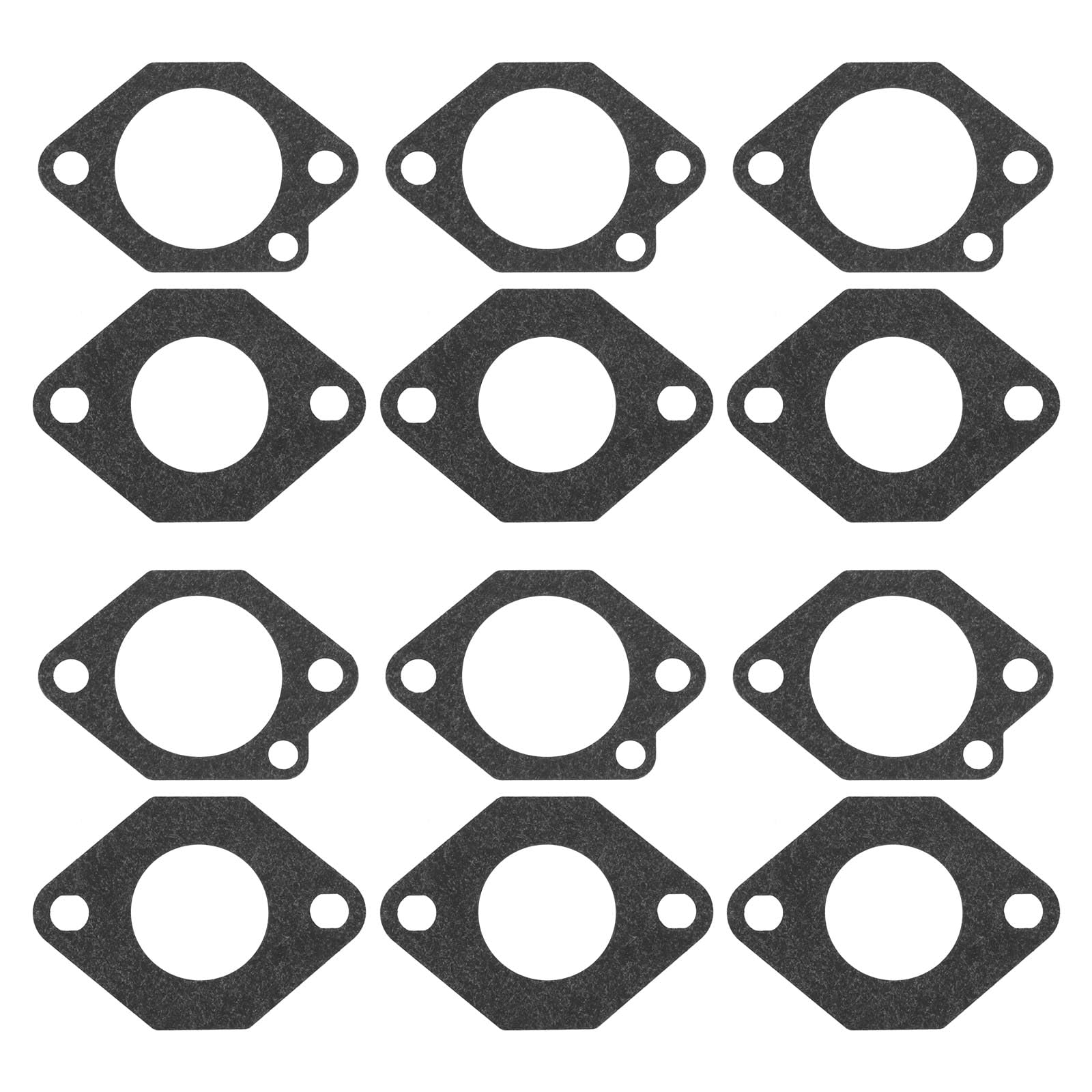 12Pcs Carburetor Base Gasket Compatible with Kawasaki FE290 FE350 Engine Gas DS Precedent Turf Carryall Industrial Carts Carb 1016438/1016439/1016440/1016441