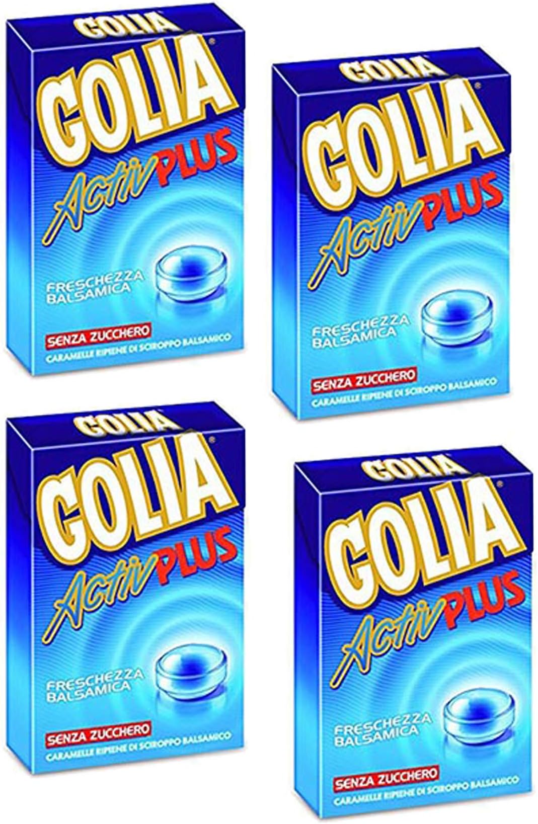 Activ Plus - Sugar Free Mentholated Drops - 4 Pack - Italian Product
