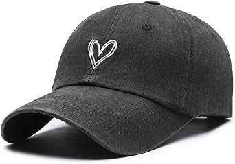 TAGVO Cotton Baseball Cap Men Women - Peak Embroidery Classic Washed Foldable Sun UV Protection Outdoor Running Sport Cap Hat