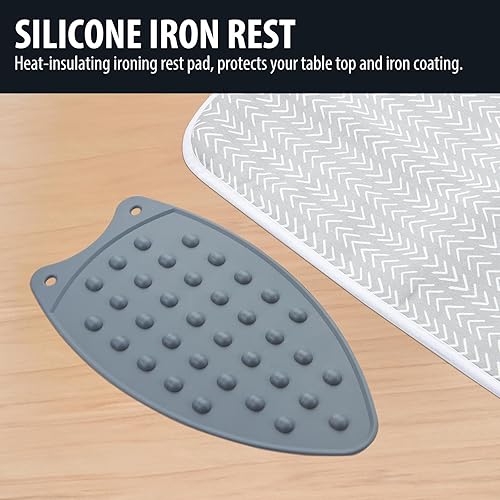 Miniatura 7 de Seiritex Tapete de planchado, almohadilla de planchar portátil de 39.4 x 18.9 pulgadas, tabla de planchar 5 en 1, manta de hierro de viaje para