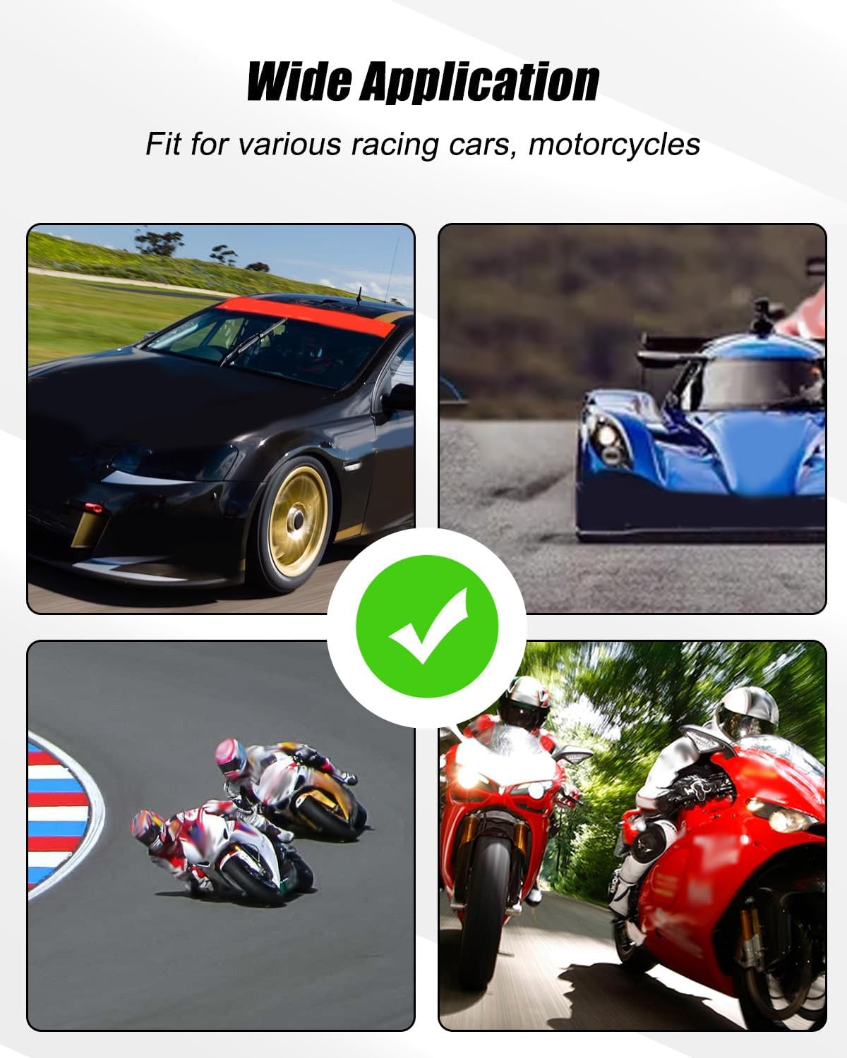 Racing Fuel Hose with Bender for 5/5.5 Gallon, for Racing Cars Motorcycles, 4 Racing Fuel Hoses with 2 Benders and 2 Caps
