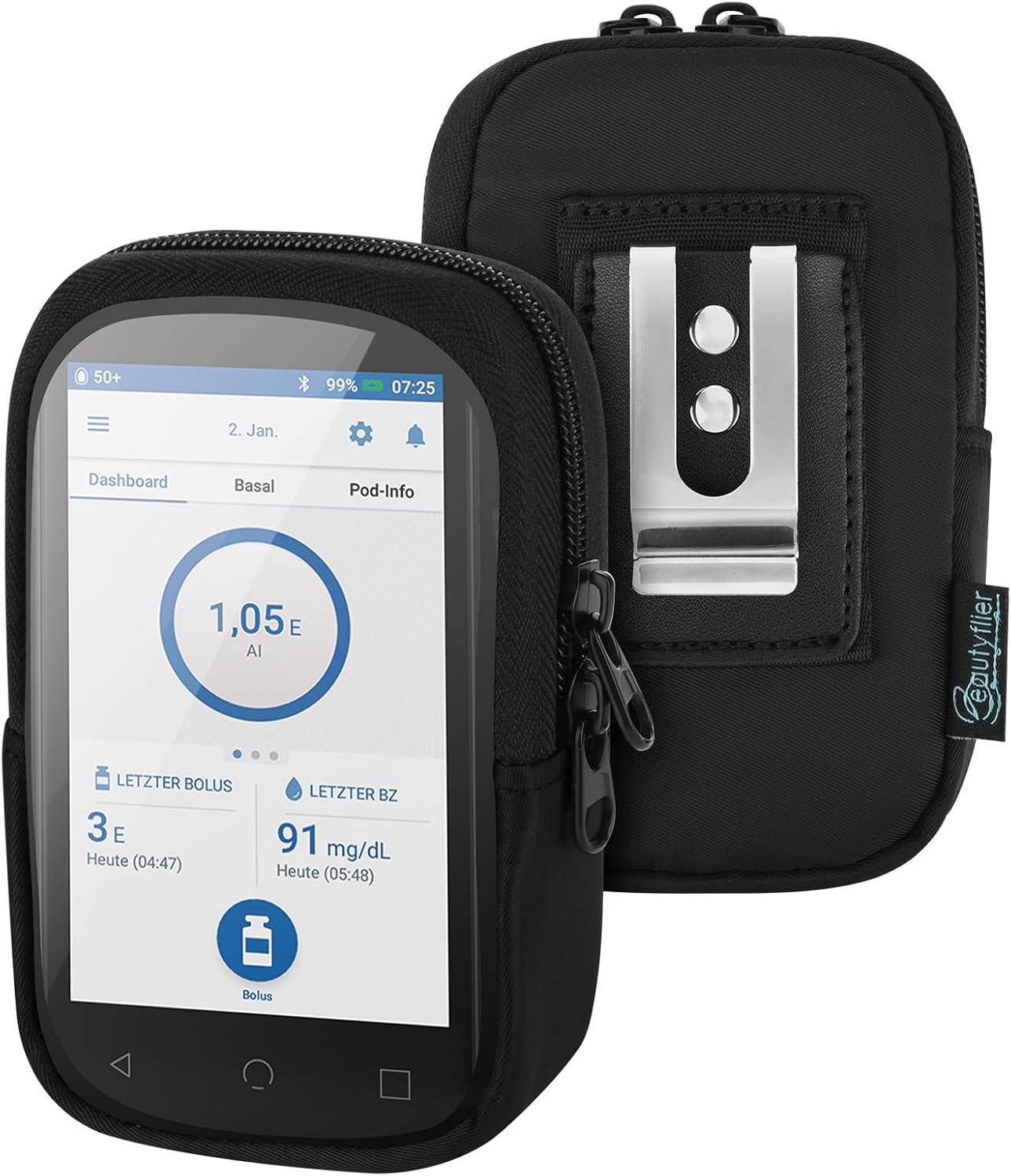 Insulin Pump Belt Case, Insulin Pump Holder Cover, Transparent Insulin Pump Carry