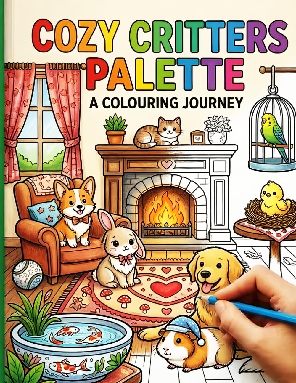 Kawaii Household Creatures Coloring Book: Adorable Everyday Pets and Little Magic Monsters for Stress Relief and Relaxation