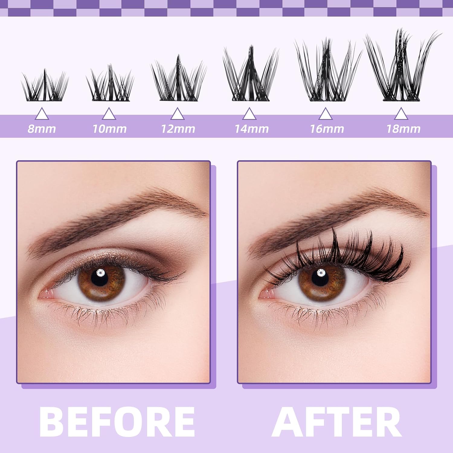 B&Q Manga Lash Clusters Kit DIY Reusable Eyelash Clusters Kit Anime 04 image 5