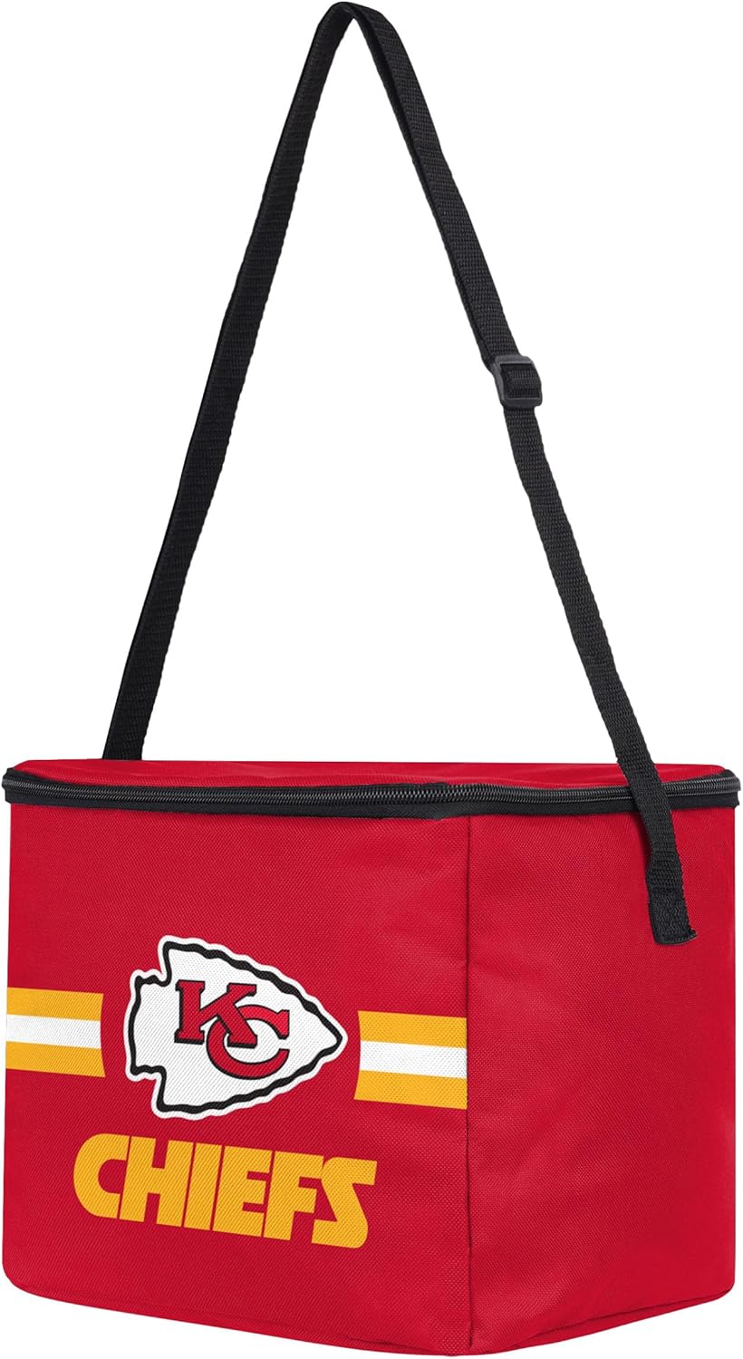 FOCO NFL Officially Licensed Primary Logo Team Stripe 6 or 12 Pack Soft Insulated Game Day Football Lunch Tote Cooler