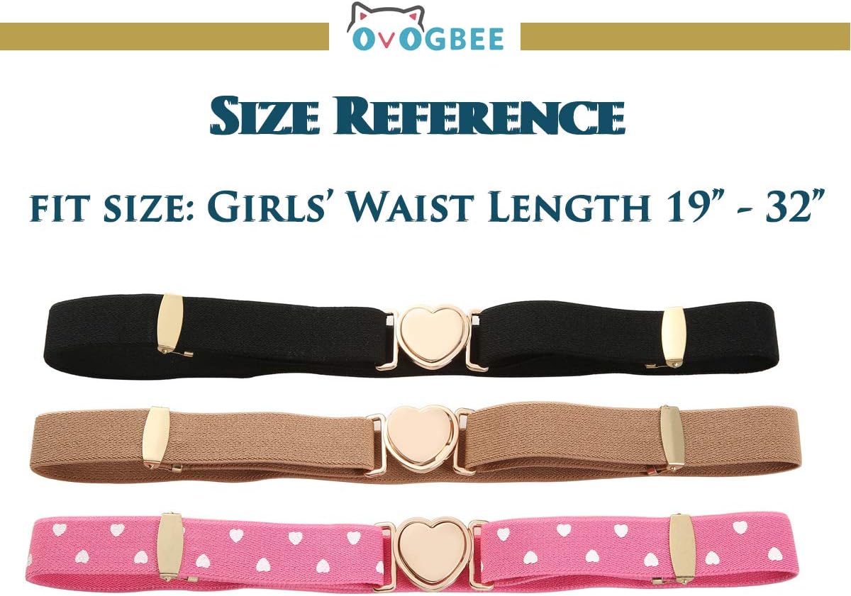 3 Pack Elastic Belts for Kids Adjustable Boys Girls Stretch Belt - Image 2