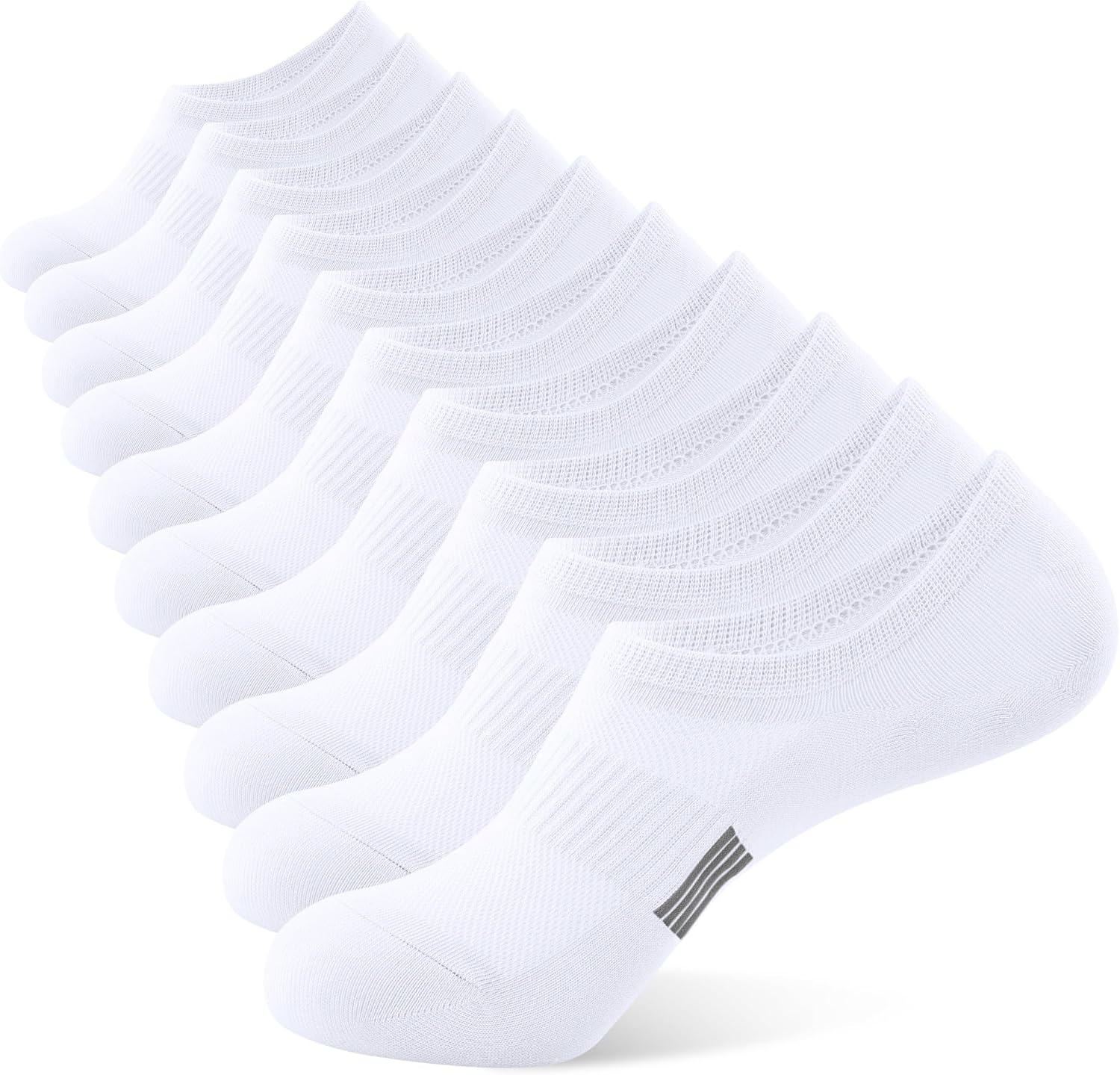 BUDERMMY No Show Socks Womens Low Cut Non Slip Athletic Cotton Invisible Women Sock 5 Pairs