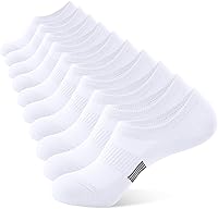BUDERMMY Women's No-Show Socks 5 Pairs - Non-Slip Silicone Grip, Invisible Low-Cut Cotton Athletic Socks Size 6-11