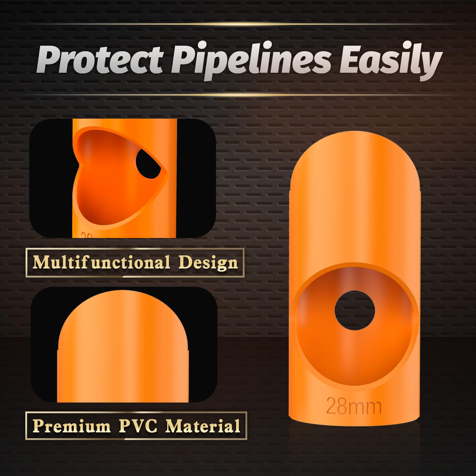 Pipe Lagging Insulation Foam Cutter Tool, 15mm & 22mm & 28mm Set, for 45-Degree Angles and Copper Pipe Insulation (Non-3D Printing) - Image 4