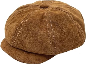 Mens 8 Piece Newsboy Flat Cap Leather Gatsby Ivy Golf Cabbie Hat