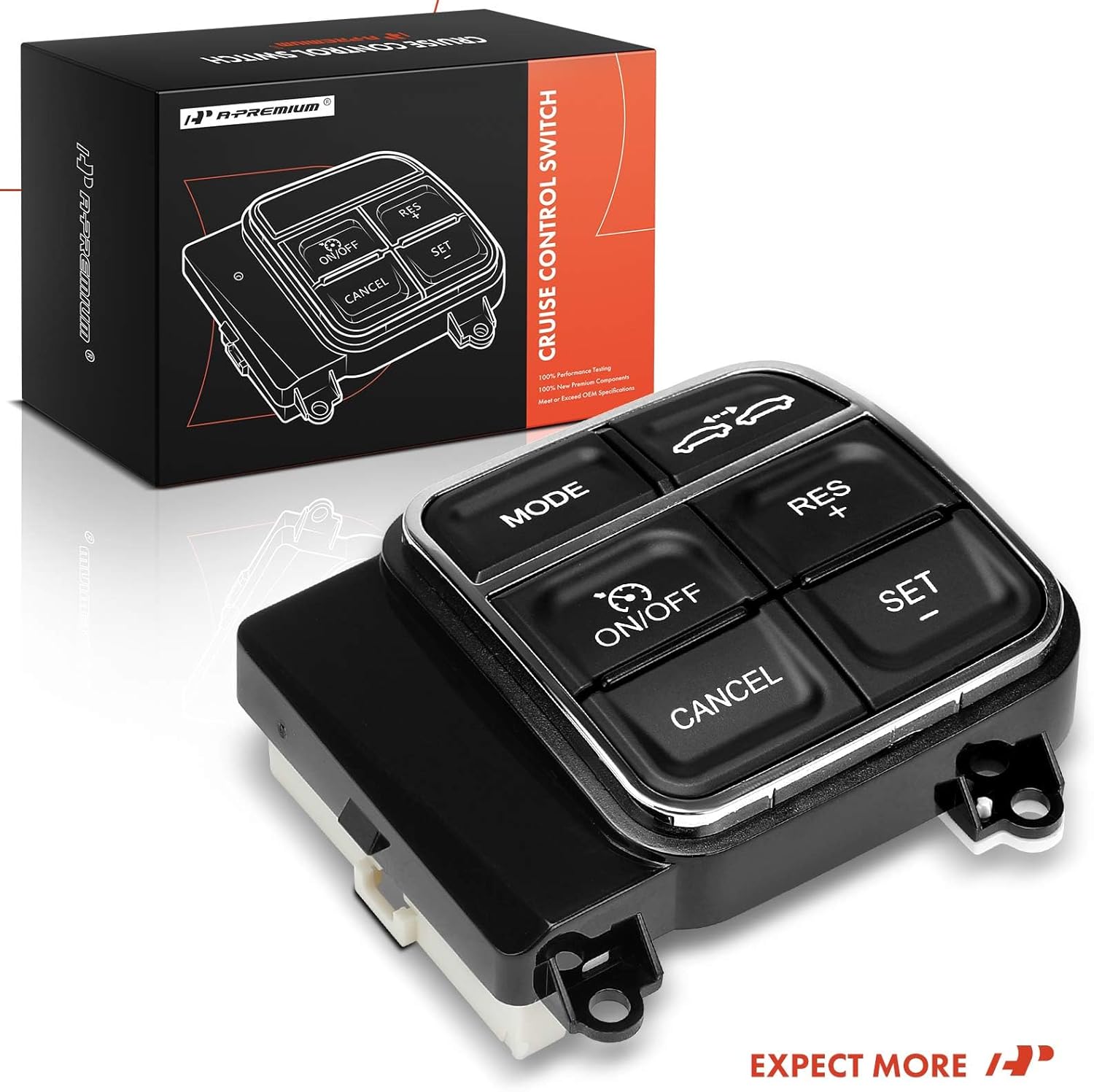 A-Premium Steering Wheel Mounted Cruise Control Switch Buttons Compatible with Dodge Charger 2011-2014, Durango 2011-2013 & Chrysler 300 2011-2014