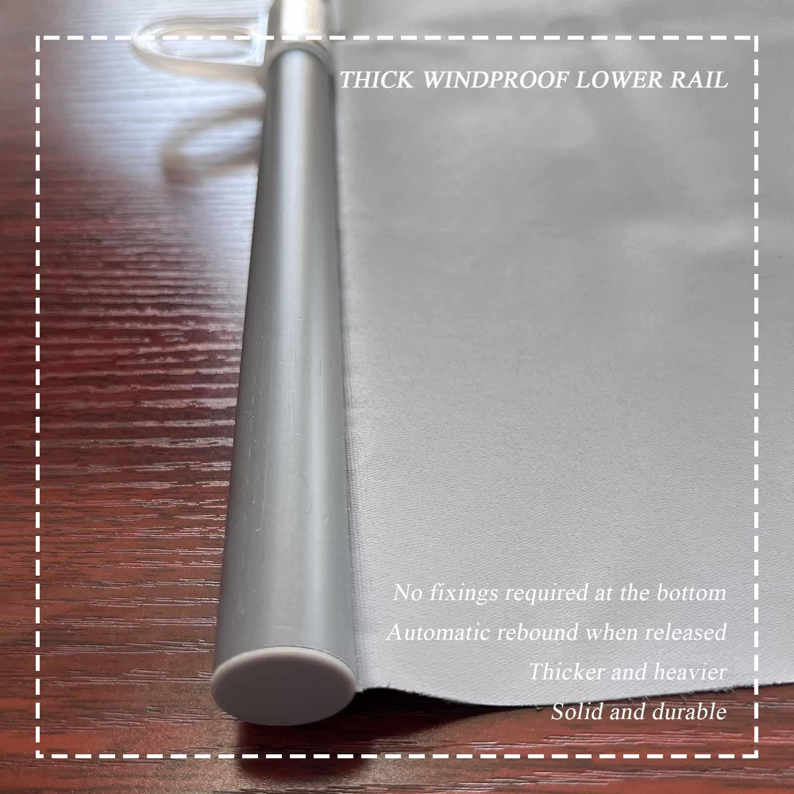Store enrouleur occultant sans fil avec ventouses - Isolation thermique - Store temporaire - 40 à 150 cm - Blanc - 137 x 150 cm - Parfait pour la maison et le bureau