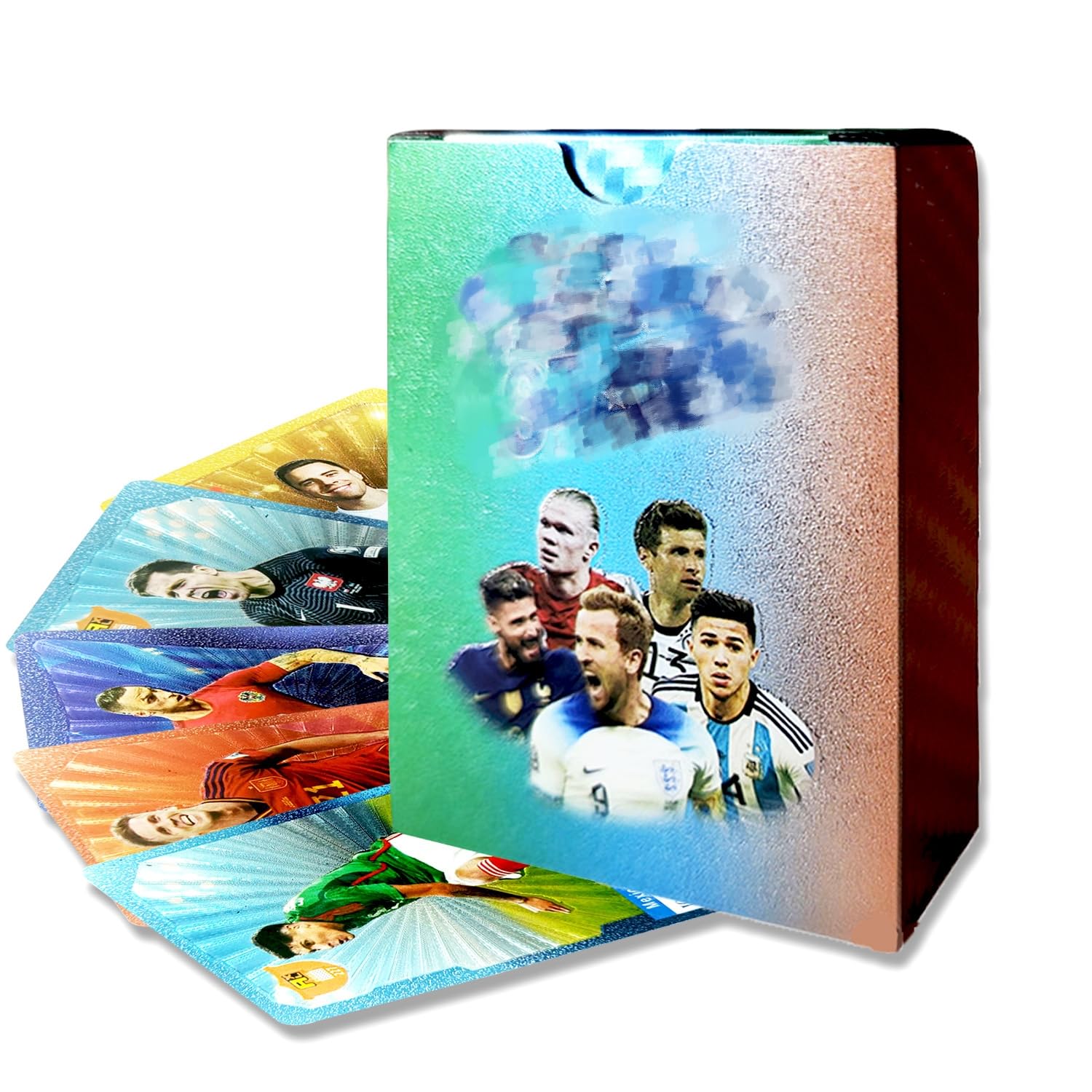 ENAIAH Carte World Cup Star de Football, 55Pièces Cartes De Football, Cartes de Footballeur, Cartes à Collectionner De Football, Carte Star du Football, Carte World Cup pour Fans Enfants Adultes(Or
