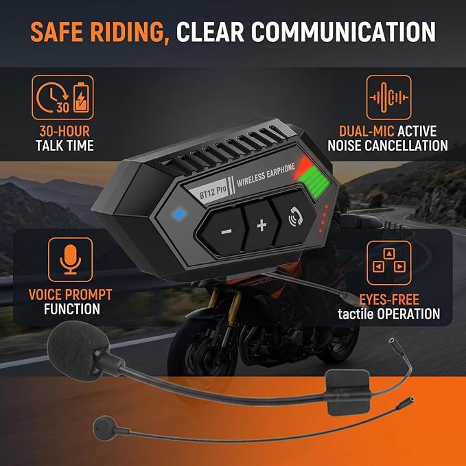 ZPSHYD Intercomunicador Bluetooth 5.3 para Moto con Cancelación de Ruido miniatura 2
