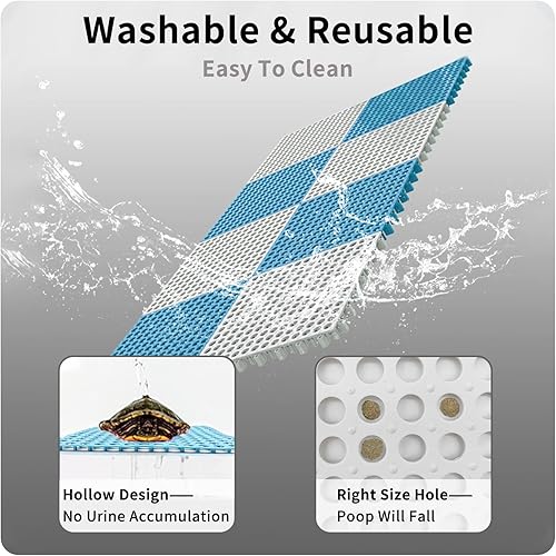 Miniatura 5 de BNOSDM Alfombrilla para patas de conejo, 4 unidades, tapete de plástico para descansar con agujero para conejillo de indias, chinchilla, hurón,