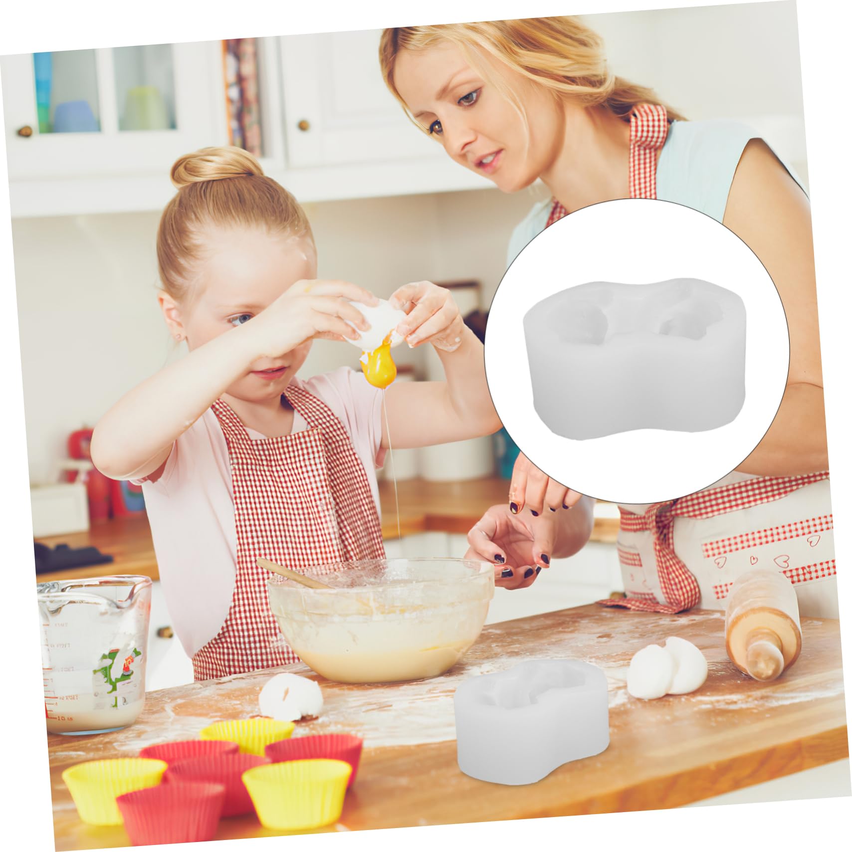 TEHAUX Moule à Gâteau 3D Français Amateurs de Pâtisserie Blanc Antiadhésif pour Gâteaux et Biscuits Fêtes Utilisation DIY la Cuisine
