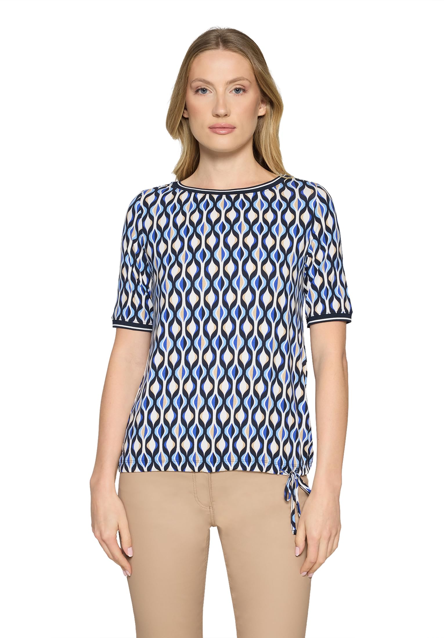Betty Barclay Women's Blue/Cream Shirt