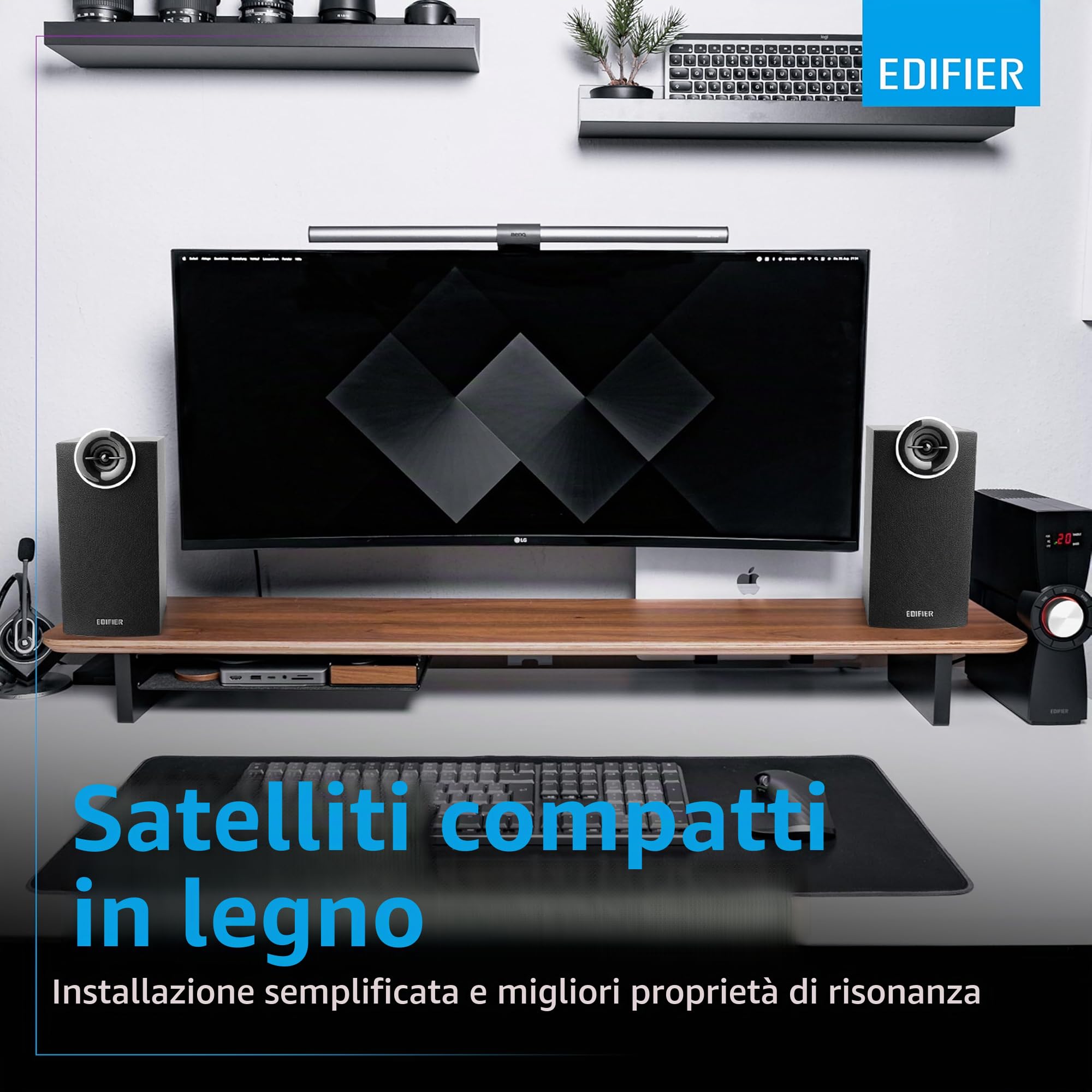Edifier C2XD - Sistema di altoparlanti 2.1 nero 53W