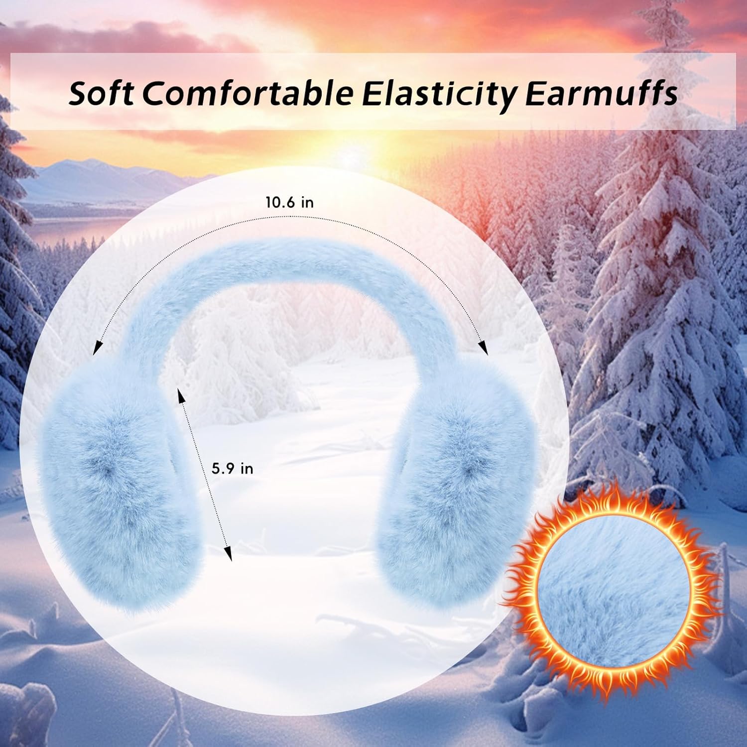 ACTLATI Women Winter Earmuffs Plush Ear Muffs Foldable Faux Fur Ear Warmers Outdoor Ear Covers For Female Girls - Image 4