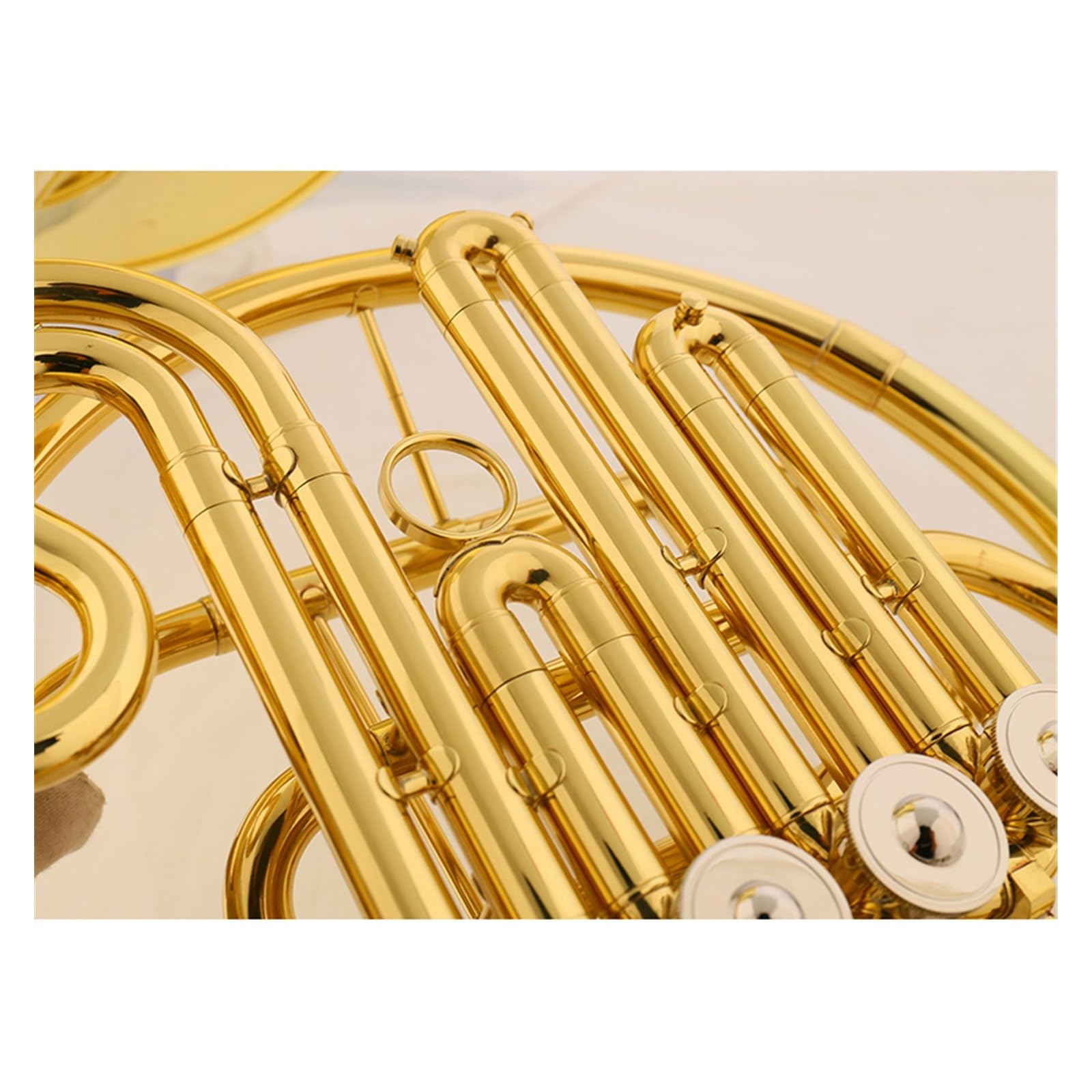 4-key Double Row French Horn F/Bb Professional Brass Band Instrument With Accessories French Horn Set - Image 7