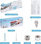 Machine à coudre à main CS101 Machines à coudre portatives pour débutants électriques Mini Kit de machines à coudre à main pour adultes et enfants pour le pointage rapide pour l'hémmage et les chaussons