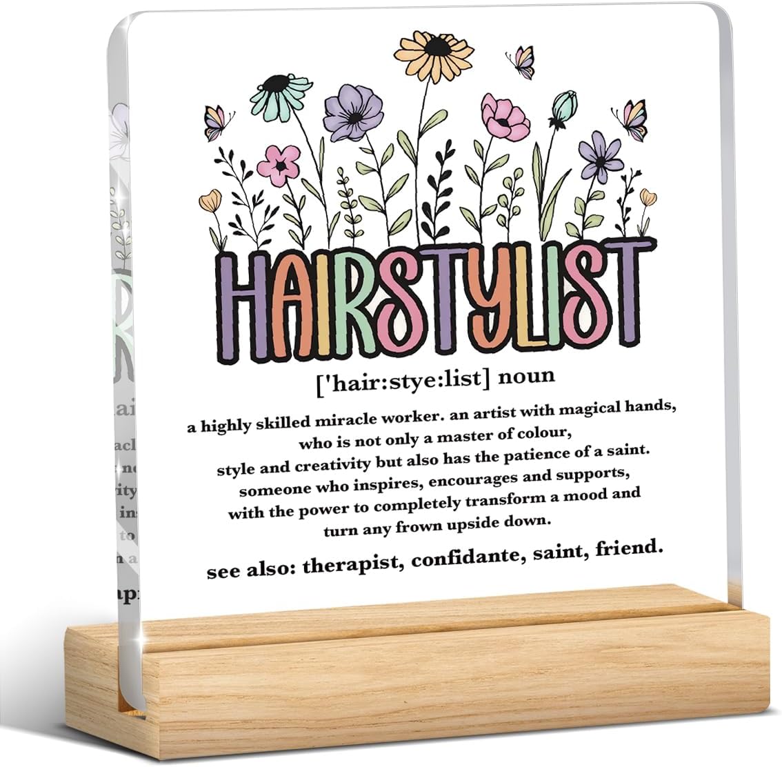 Hairstylist Salon Decor Hairstylist Gift Hairstylist Gifts for Women Gifts for Hairdressers Beautician Gifts for Women Appreciation Gifts for Hairstylist, Funny Cute Office Acrylic Desk Decor