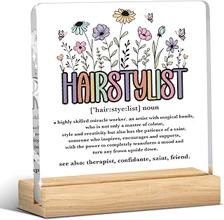 Hairstylist Salon Decor Hairstylist Gift Hairstylist Gifts for Women Gifts for Hairdressers Beautician Gifts for Women Appreciation Gifts for Hairstylist, Funny Cute Office Acrylic Desk Decor