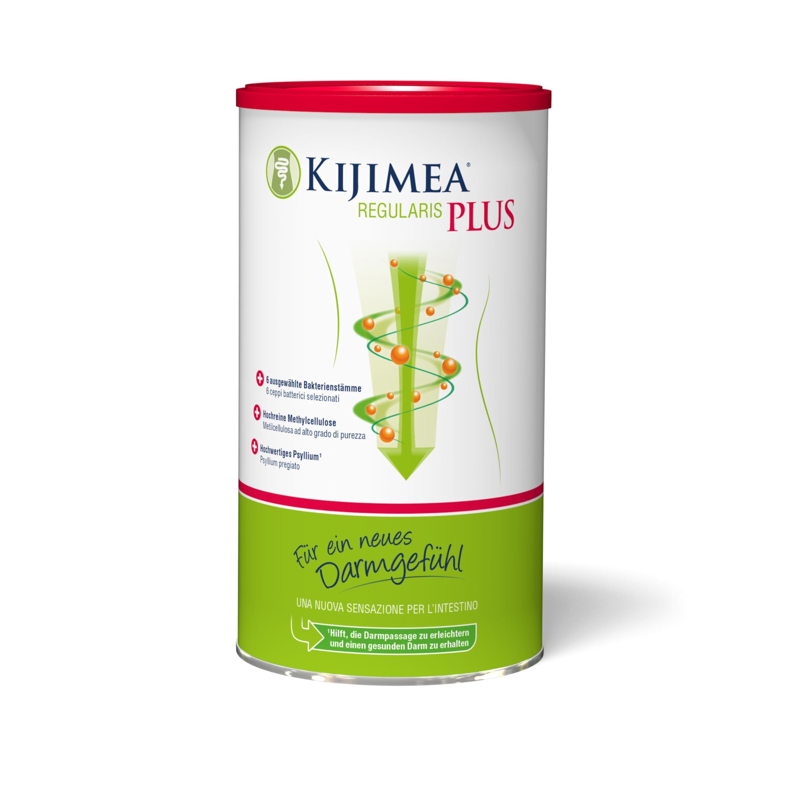 Kijimea® Regularis Plus: para una nueva sensación intestinal, combina 6 cepas de bacterias seleccionadas, metilcelulosa de alta pureza y psyllium de alta calidad, sin lactosa, 225 g de gránulos para