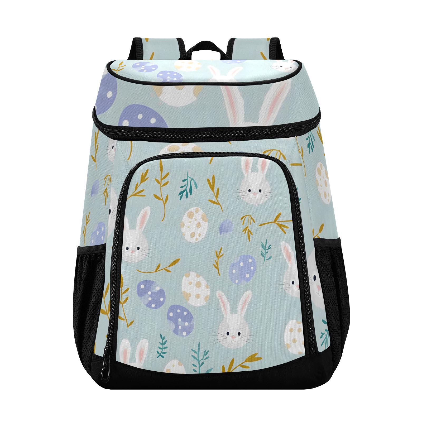 Easter Bunny Easter Eggs Cooler Backpack Cooler Insulated Leak Proof Lunch Backpack 36 Cans Waterproof Soft for Men Women Picnic Hiking Camping Beach